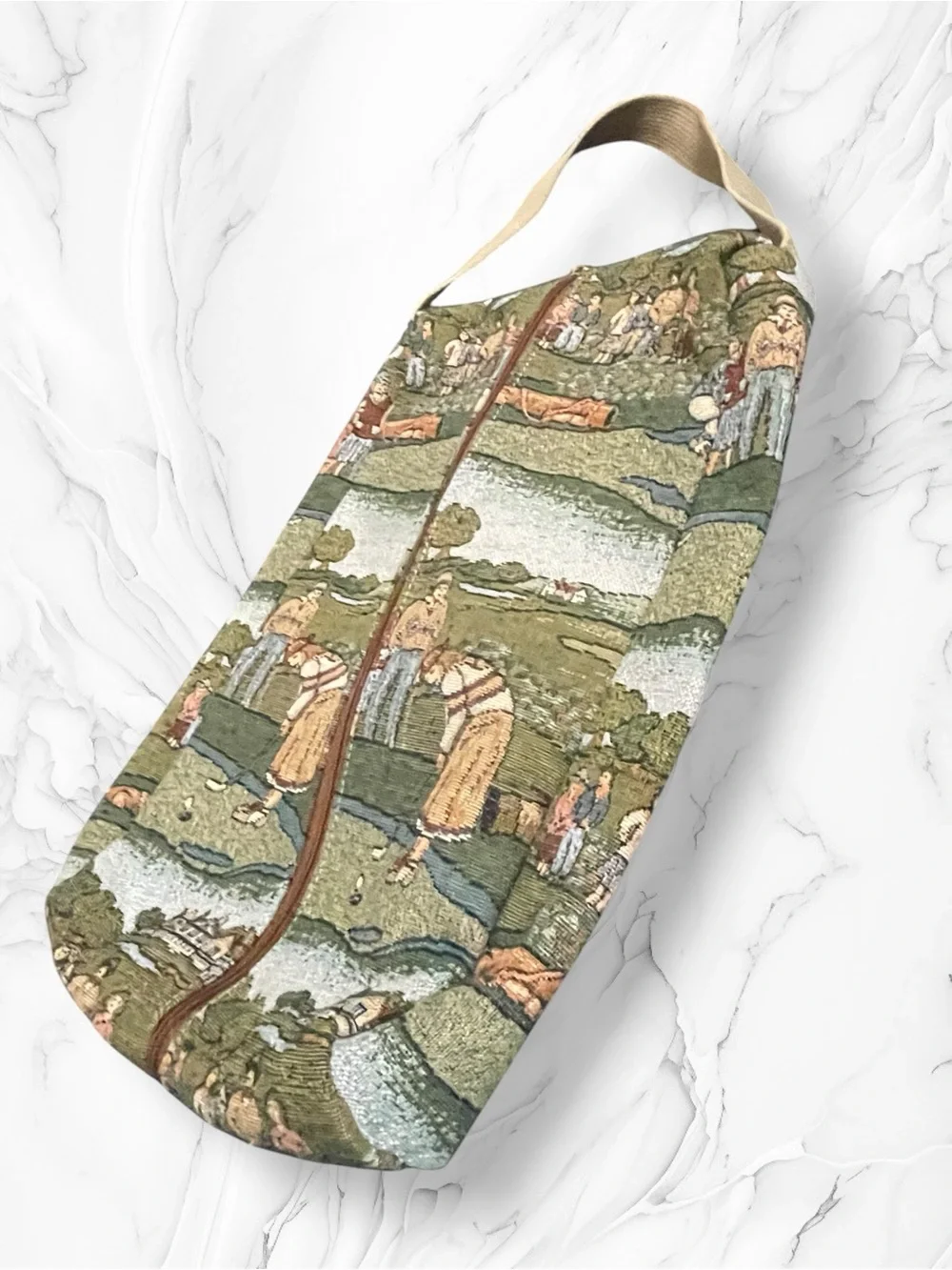 Vintage Holdings Tapestry Golf Shoe Bag Travel Case Zippered